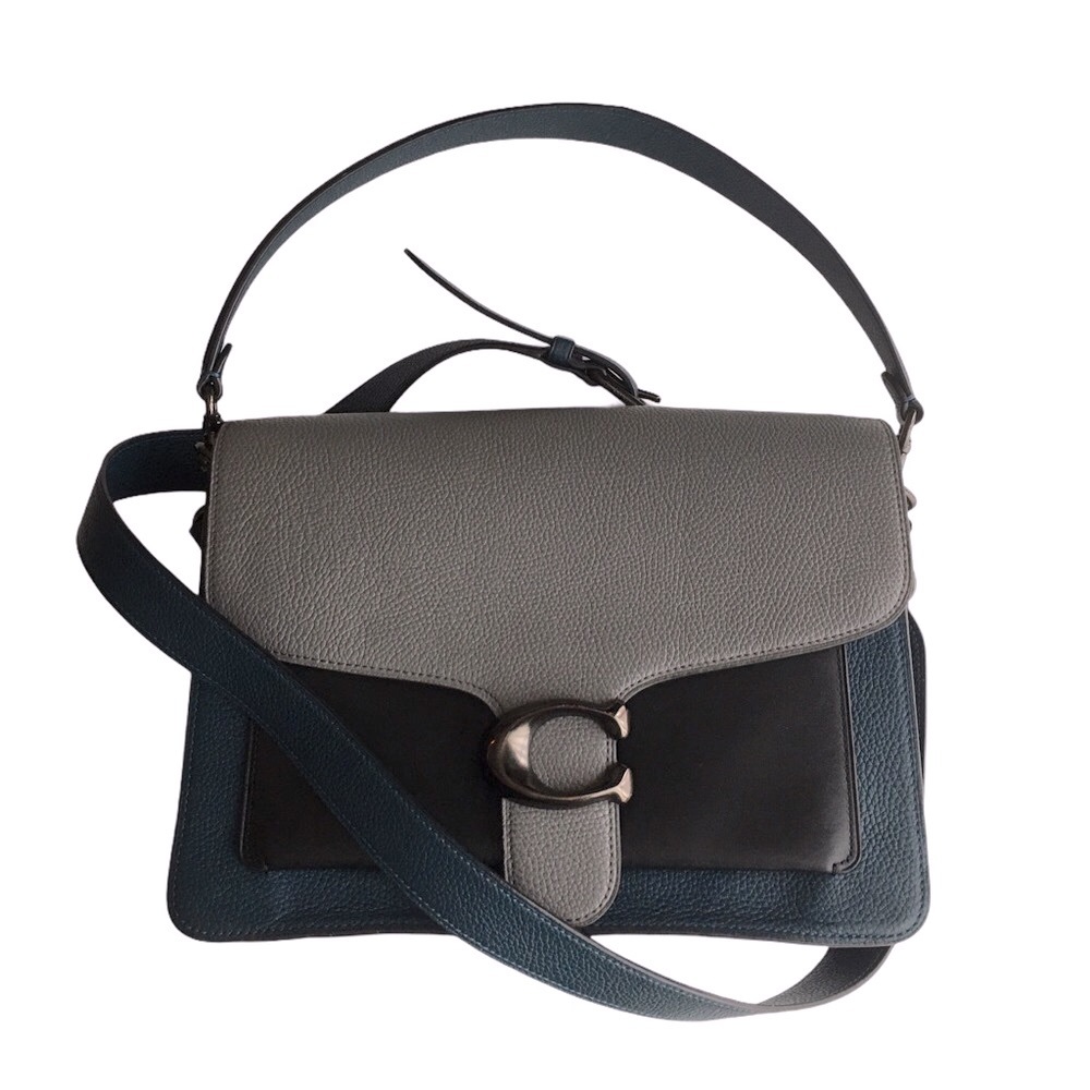 Coach Tabby Color Block Blue Grey Shoulder Bag - Picture 16 of 16